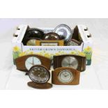 Collection of Ten Wooden Cased 1930's / 40's and 50's Mantle Clocks, Smiths and Metamec