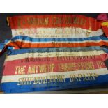 Early 20th century French sashes to include The Antwerp Engineering Cie Shipbuilding Department A