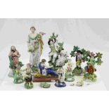 Group of Ten 19th century Staffordshire Figures