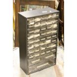 Metal Multi-Drawer Storage Cabinet with Clear Plastic Drawers
