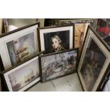 Collection of prints and mirrors to include signed limited edition Chris Collingwood Blackbeard