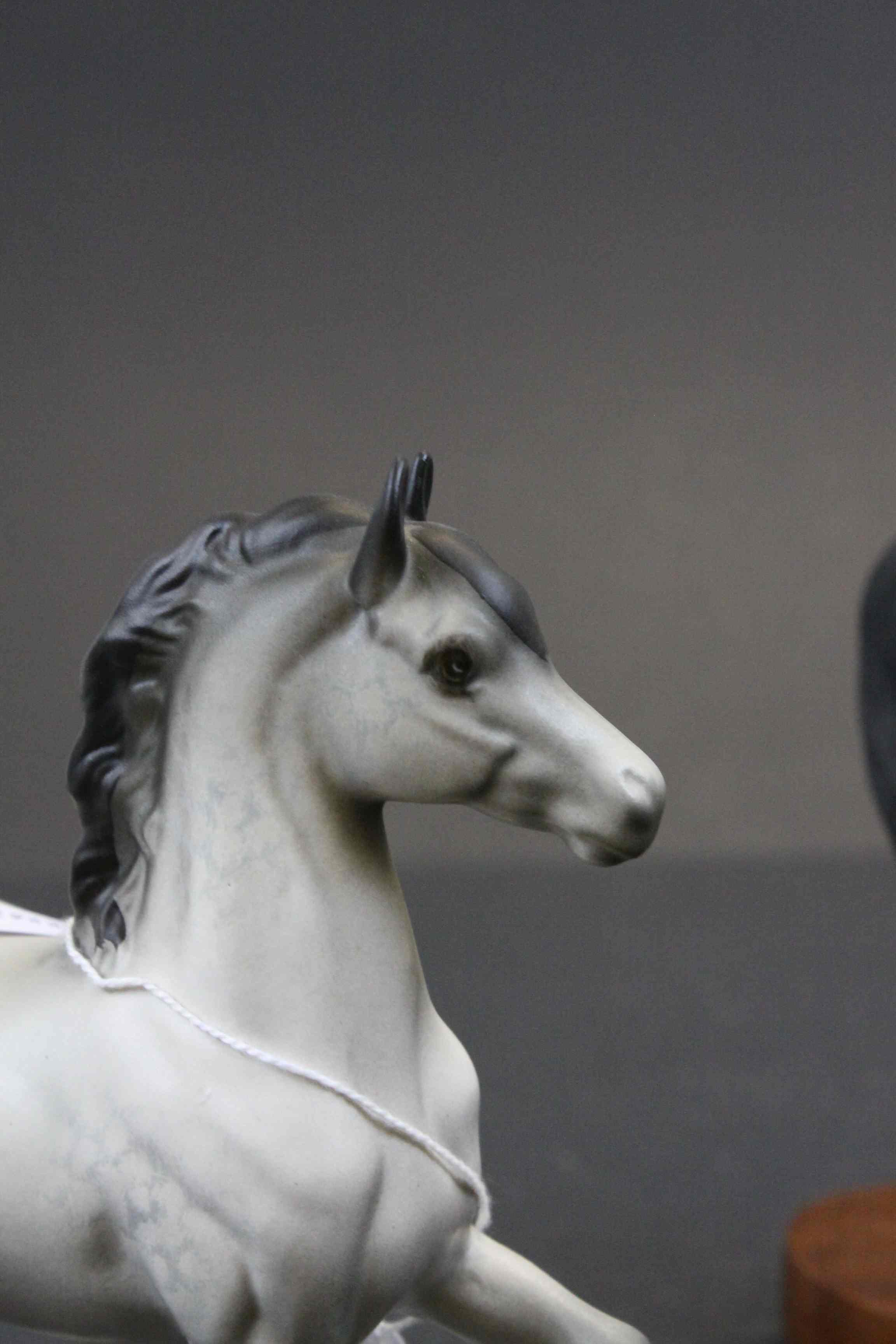 Beswick Connoisseur model horse "Arab Xayal" with wooden base & a Grey Arab - Image 5 of 7