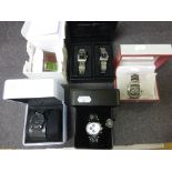 Five Boxed Quartz Wristwatches to include Diesel, DKNY, Quemex, Beverly Hills Polo, Klaus Kobec