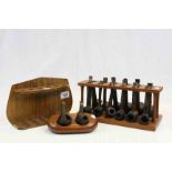 Collection of vintage Smokers Pipes and three wooden Pipe stands