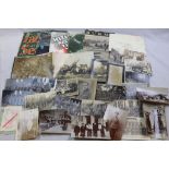 A Collection Of World War One & World War Two Military Ephemera To Include POW Photographs, WW1 &