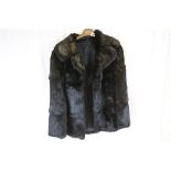 Vintage Ladies Black Fur Jacket