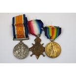 A World War One / WW1 Full Size Medal Trio To Include The British War Medal, The 1914-15 Star And