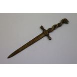 A World War Two 1945 Souvenir Letter Opener From "BARI" In Italy.