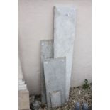 Three Slabs of Marble together with a small Marble Section