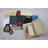 A Collection Of RAF Medals And Ephemera Relating To 1764128 LAC G.T. WRIGHT Ti Include : Cloth