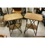 Pair of Victorian Pine and Bamboo Side Tables, each 69cms high x 50cms long x 36cms wide