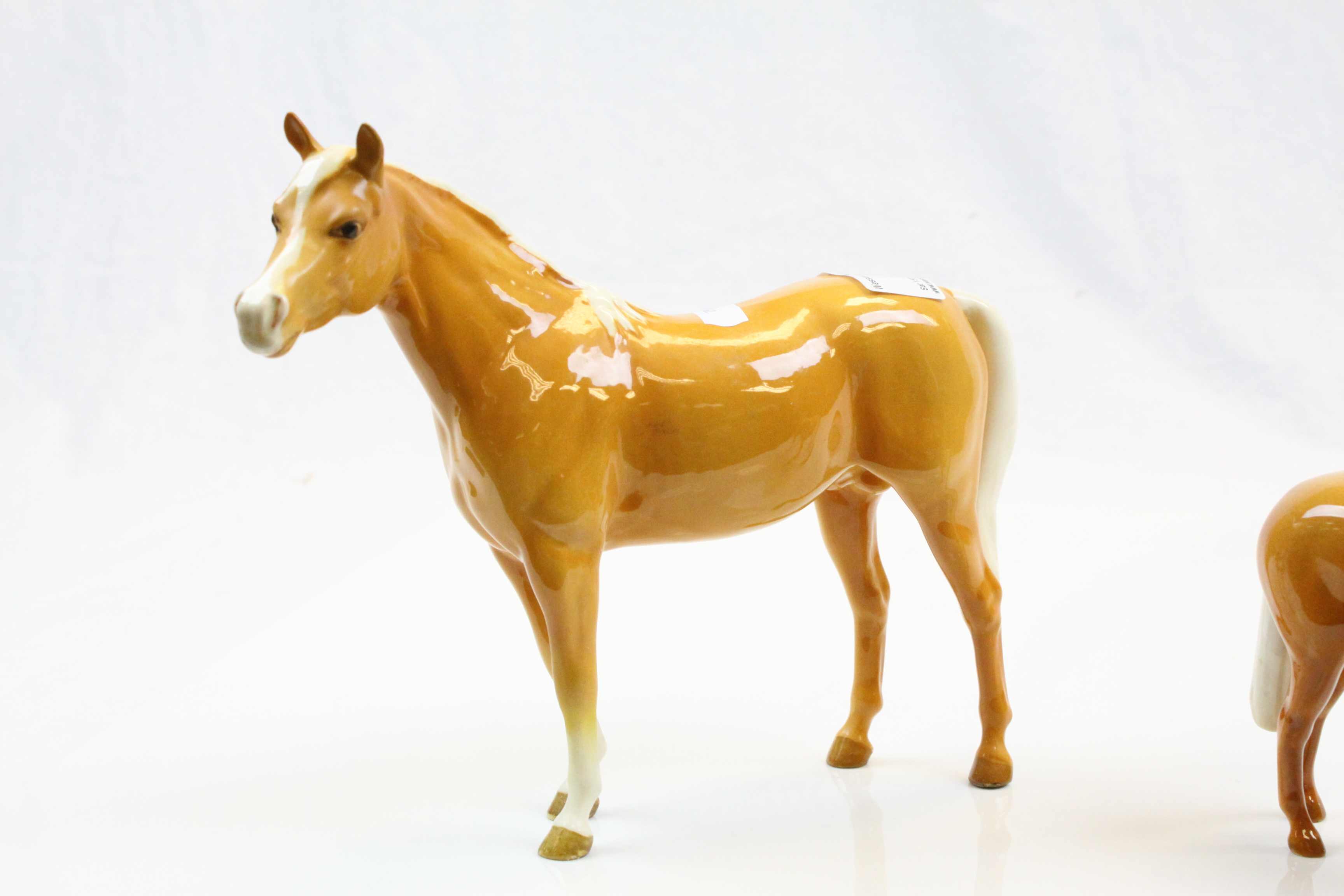 Two Beswick Palomino Horses of different sizes - Image 4 of 8