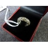 White gold openwork band / eternity diamond set ring