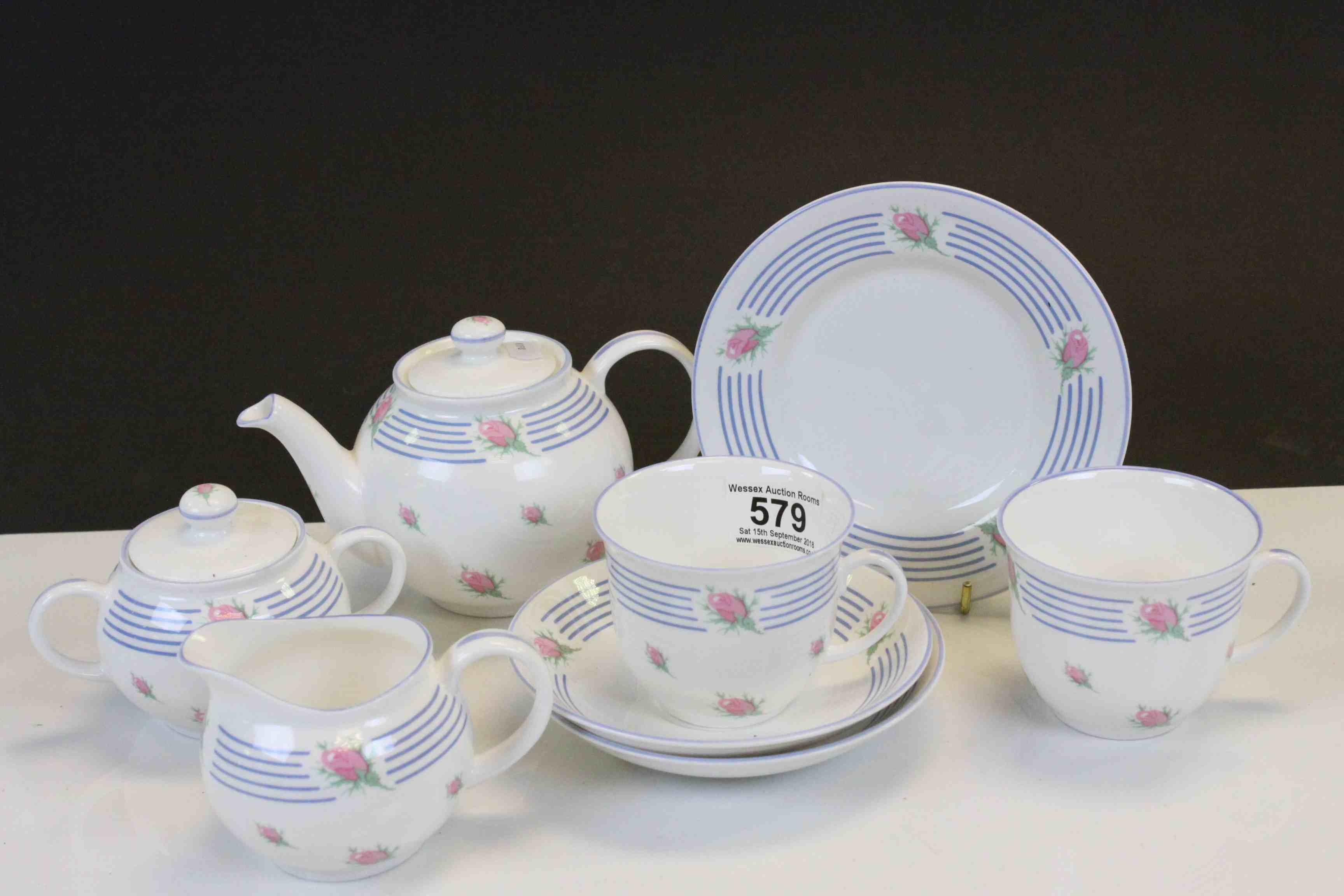 Staffordshire ceramic Tea for one set by Nina Campbell