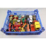 Quantity of playworn diecast vehicles to include Dinky, Tonka, Matchbox etc