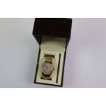 Boxed Gents Ingersoll Gems 100m Quartz Wristwatch with mother of pearl dial and Jewelled Bezel