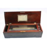 Inlaid Oak cased 10 Aires Music Box, with label for "Keith Prowse & Co London"