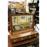 Early 19th century Mahogany Swing Mirror with Three Drawers