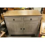 Mid 20th century Oak Part Painted Dresser Base