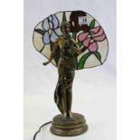 Tiffany style Lamp with Leaded glass shade