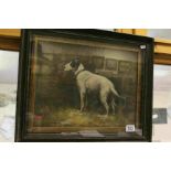 Oil Painting Study of a Jack Russell Dog in a Byre