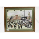Framed and Glazed Lowry Print of Industrial Landscape