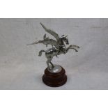 A Pegasus Statue On Wooden Plinth Cast In Pure Lead Free Pewter This Piece Is The Symbol Of The