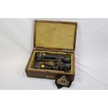 A Pair of British World War Two / WW2 Barr & Stroud 7 x 50 CF42 Naval binoculars In Original Box.