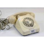 Retro Cream Rotary Dial Telephone