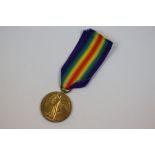 A Full Size World War One / WW1 Victory Medal Issued To : SE-31394 PTE T. WRIGHT A.V.C.