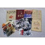 A Small Collection Of Russian Military Ephemera To Include : USSR Air Fleet Fold Out Poster,