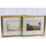Pair of 19th century landscape watercolours attributed to Hugh W Williams.