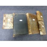 Five leather bound antiquarian books, comprising Divine Fancies by Francis Quarles 1687; Memoires