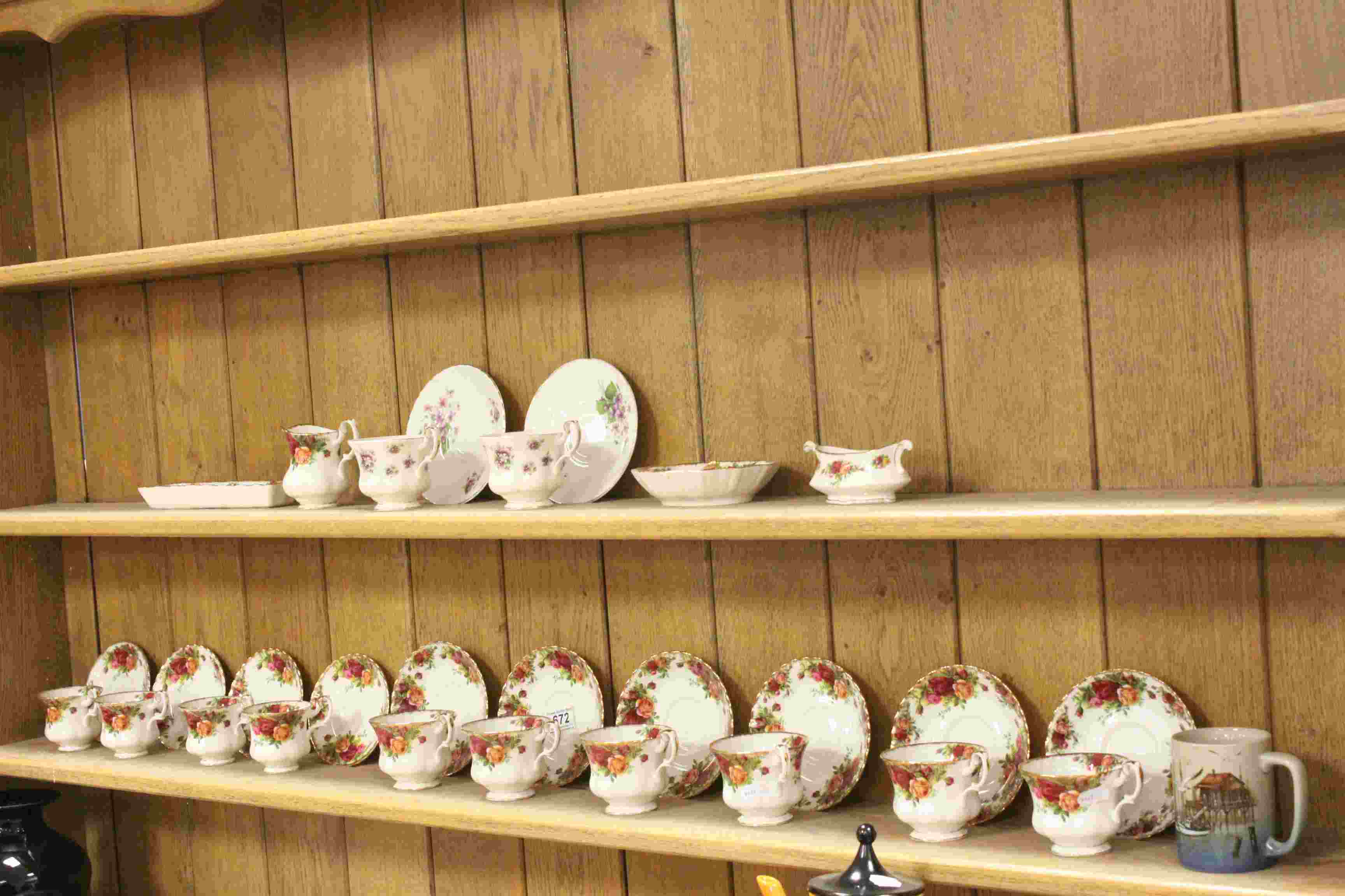 Royal Albert Old Country Roses including Four Coffee Cups and Saucers, Six Tea Cups and Saucers,