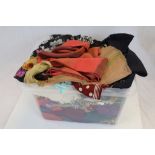 Large Collection of Vintage and Other Head Scarves and Shawls, some Silk