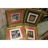 Four Framed and Glazed Beryl Cook Prints