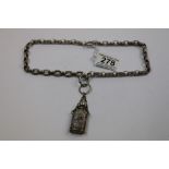 White metal scent bottle pendant necklace, the scent bottle with classical courting scene in relied,