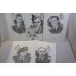 Five Liomited Edition WWII RAF Prints Of Individuals Awarded The Victoria Cross All Signed To