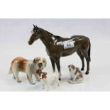 Beswick Horse, Jack Russell, Manuri St Bernard & a Melba Ware St Bernard