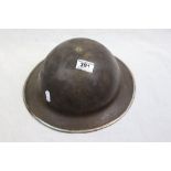 A World War Two British "Brodie Mark 2" Military Helmet Date Stamped 1941.