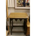 Oak Gothic Style Side Table