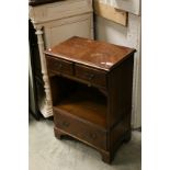 Reproduction Regency Side Cabinet with Two Drawers above brushing slide, pot shelf and drawer below