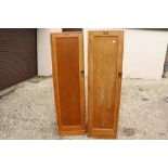 Two Vintage RAF Air Ministry Wooden Storage Lockers With Markings To The Rear. Measures Approx 172cm