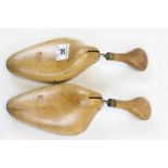 Pair of Vintage Wooden Folding Shoe Trees stamped 10 1/2 and 5