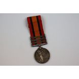 A Queens South Africa Medal With Three Clasps Being South Africa 1901, Belfast & Laing's Nek. Issued