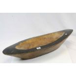 African Hand Carved Hardwood Dough Bowl