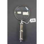 Large hand held magnifying glass