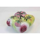 Oriental Majolica ceramic covered Dish in the form of Fruit