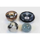 Kosta Boda Glass Bowl, Murano Glass Paperweight and Bowl plus Gemstone Paperweight