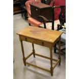 Modern Walnut Side Table with Drawer